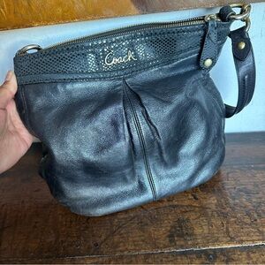 Coach Black Leather Shoulder Bag